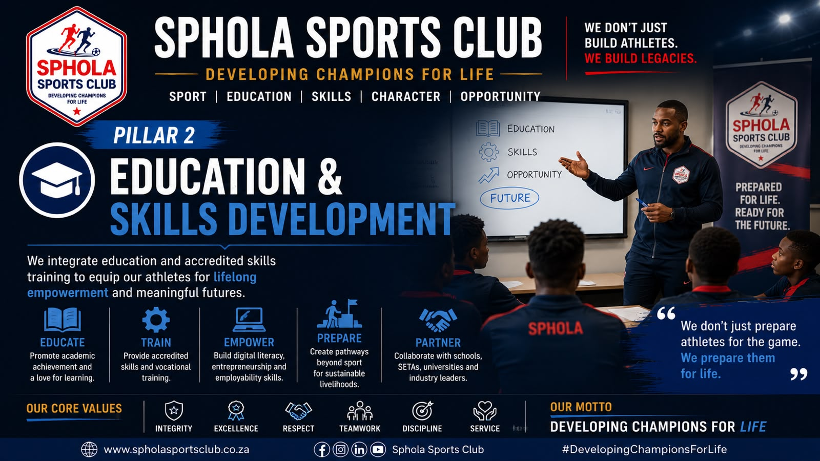 Education & Skills Development — Sphola Sports Club